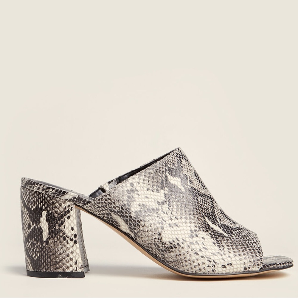 MARK FISHER Light Grey Resa Snakeskin-Effe…